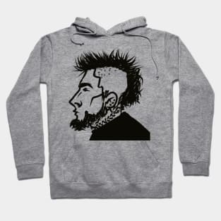 punk young guy.sketch portrait Hoodie